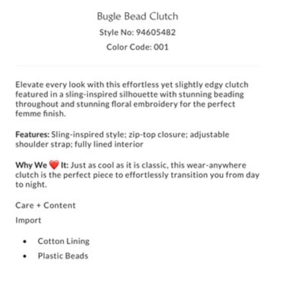 Free People Bugle Bead Clutch - Black NWT - Picture 5 of 17